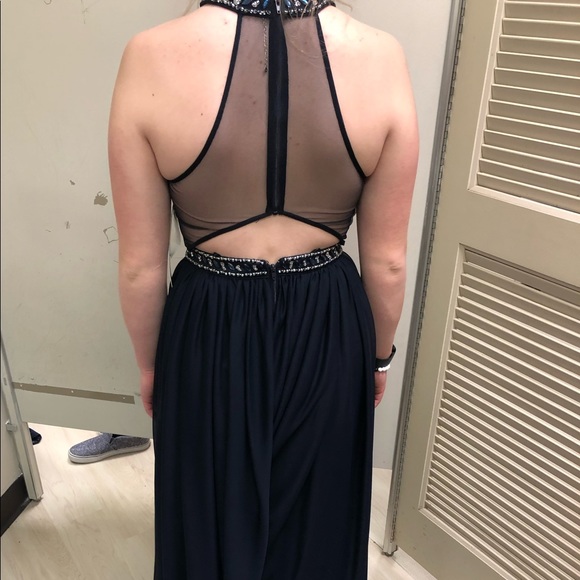 Navy blue prom dress - Picture 3 of 4